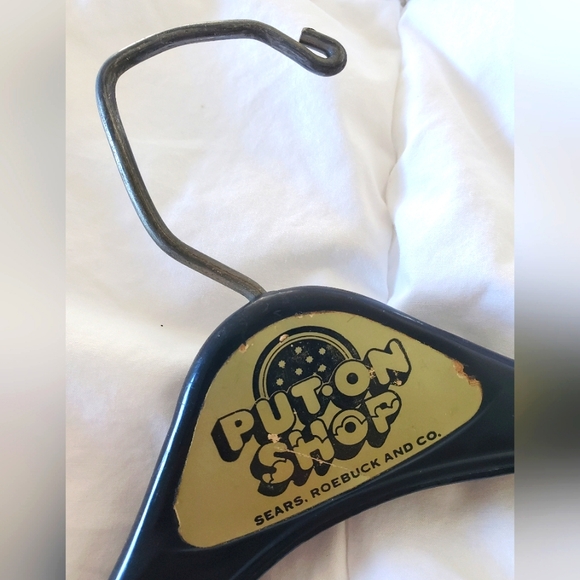 Vintage Sears Deluxe Light Hardwood Coat and Pants Hanger, Like New - Picture 2 of 8